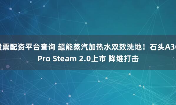 股票配资平台查询 超能蒸汽加热水双效洗地！石头A30 Pro Steam 2.0上市 降维打击
